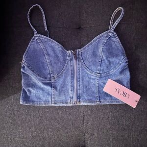 Micas Blue Denim Women's Top